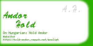 andor hold business card